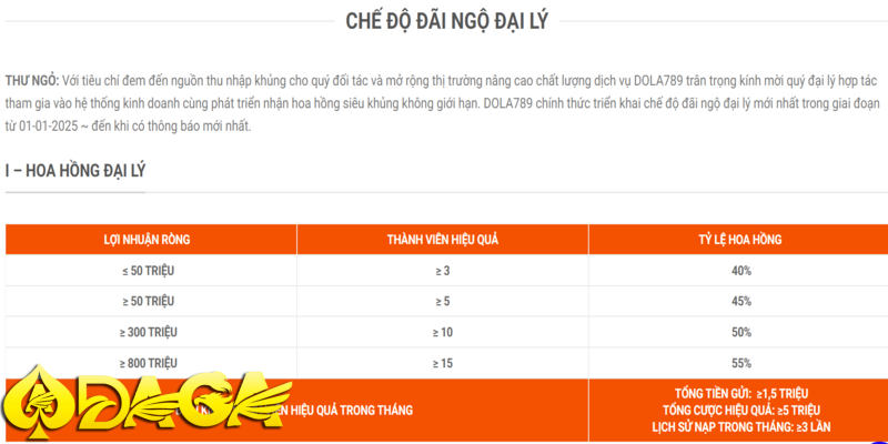 lợi ích khi trở thành đại lý daga